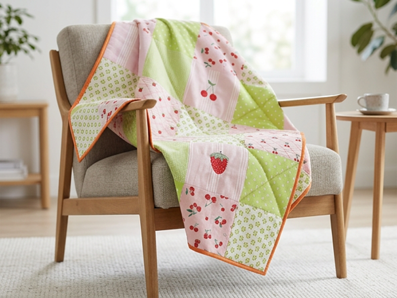 Endlosmuster Füllmuster Quiltmuster Mix 4 Früchte - redwork Stickdatei